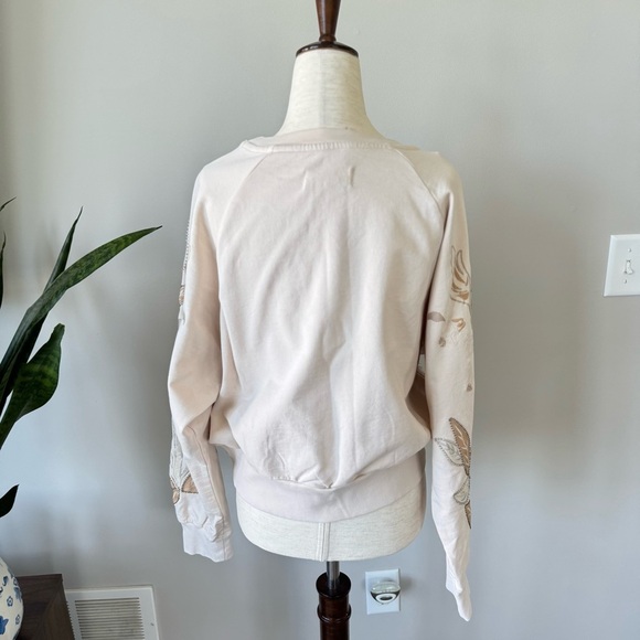 NWT! Anthropologie Embroidered Sweatshirt Bead
Embellishments - Cream Neutral - Picture 7 of 10